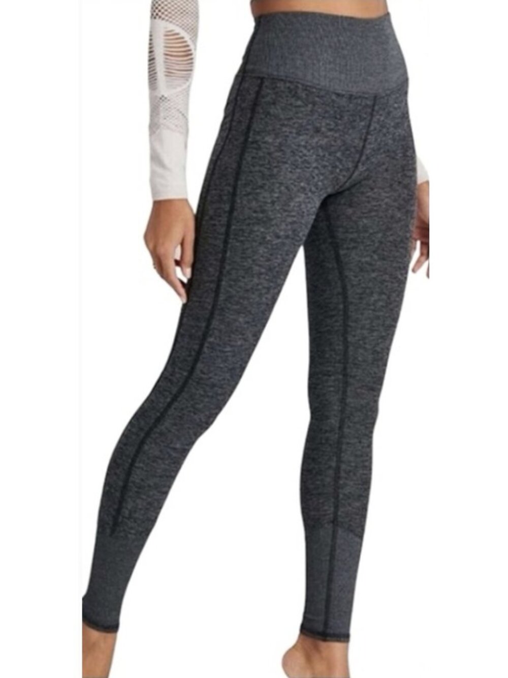 ALO YOGA Alosoft Lounge High-Waisted Leggings Heathered Gray Small Athleisure
